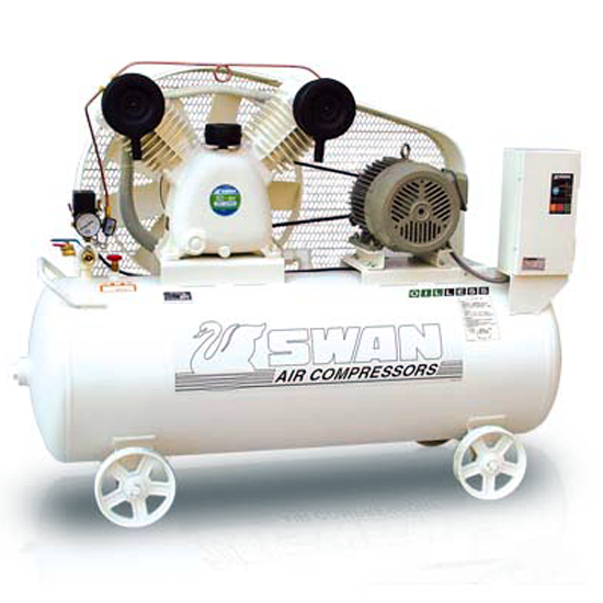 Swan Oil Less Air Compressor 5HP, 8Bar, 485L/min, 230kg SDU-205 - Click Image to Close